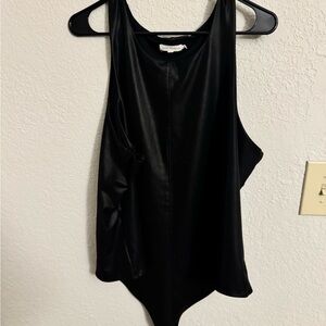 Good American Black Sleeveless Bodysuit